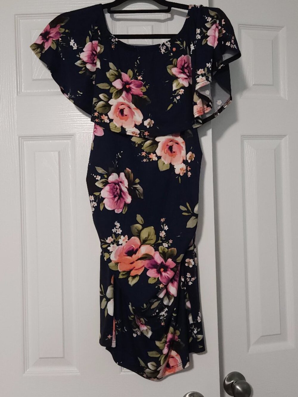 NWT Hello Miz Off Shoulder Ruffle Maternity Dress size S